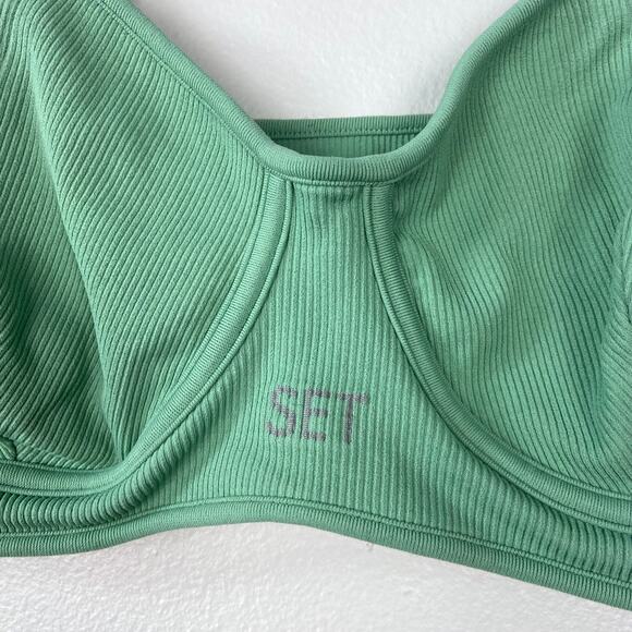 Set Active Scuptflex Contour Bra in Liberty Green Bustier Sports Bra Top Size XL - Picture 4 of 6